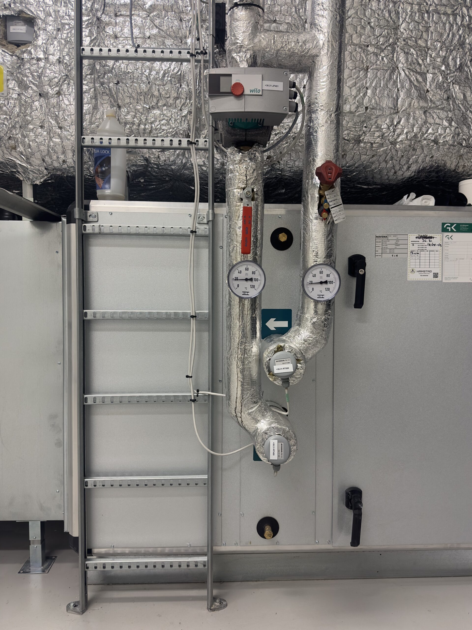 Photo de gaine ou bouche de ventilation liée à vmc double flux thermodynamique