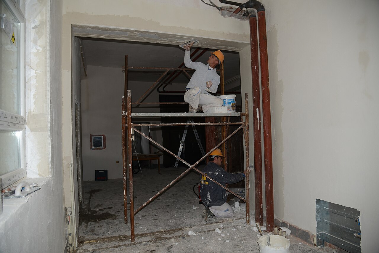 plafond en chantier